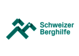 Grünes Logo der Schweizer Berghilfe auf weissem Untergrund.